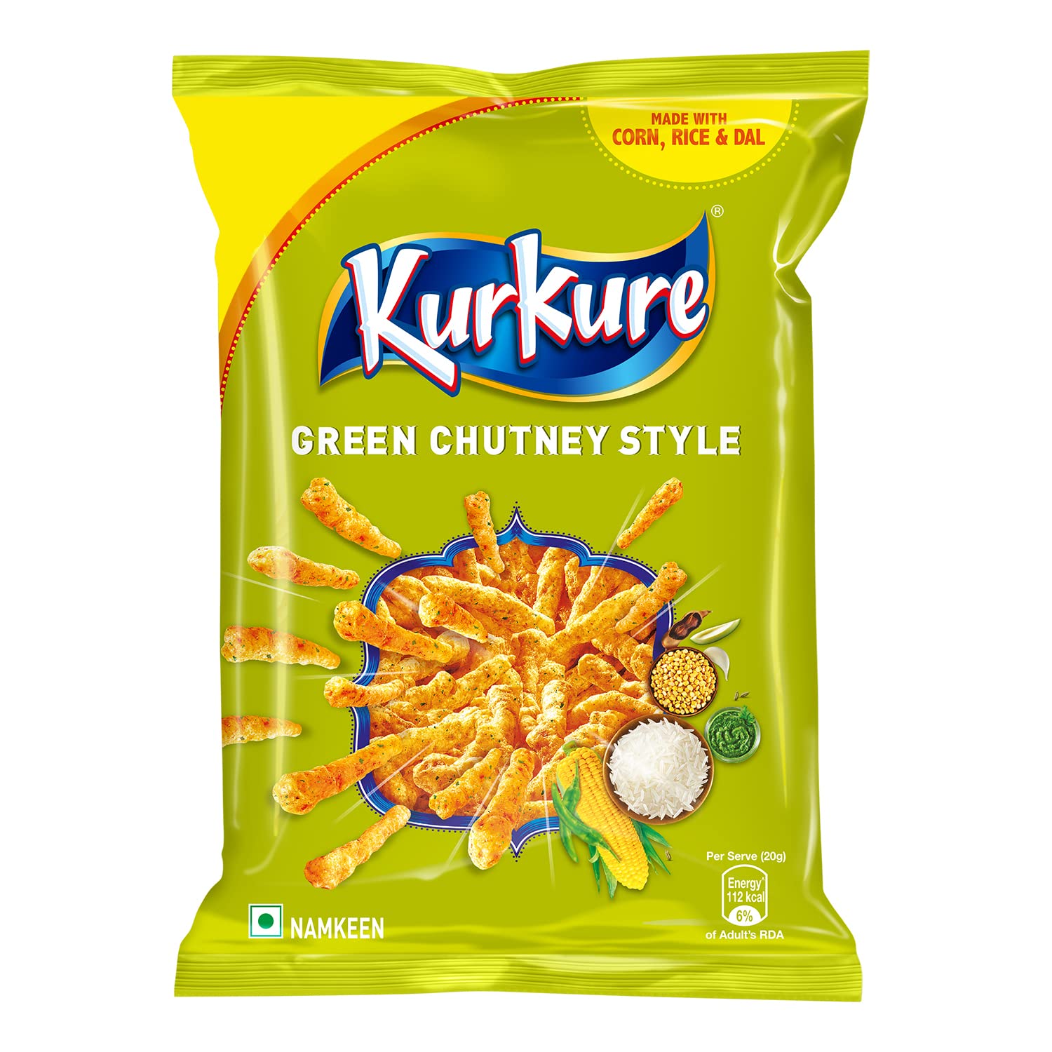 KURKURE 綠酸辣醬風味 90克