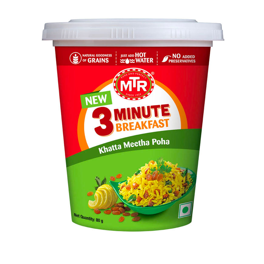 MTR - KHATTA METHA“3分钟早餐”- 80克杯装