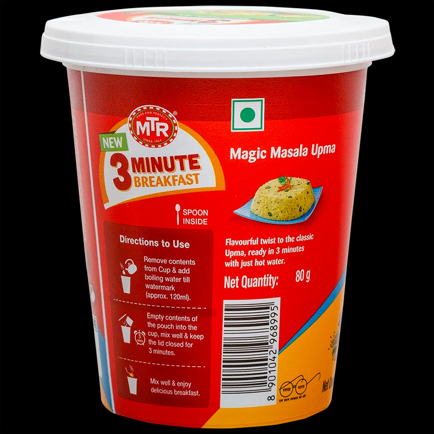 MTR - 魔法香料乌普玛（UPMA）“3分钟早餐” - 80克 杯装