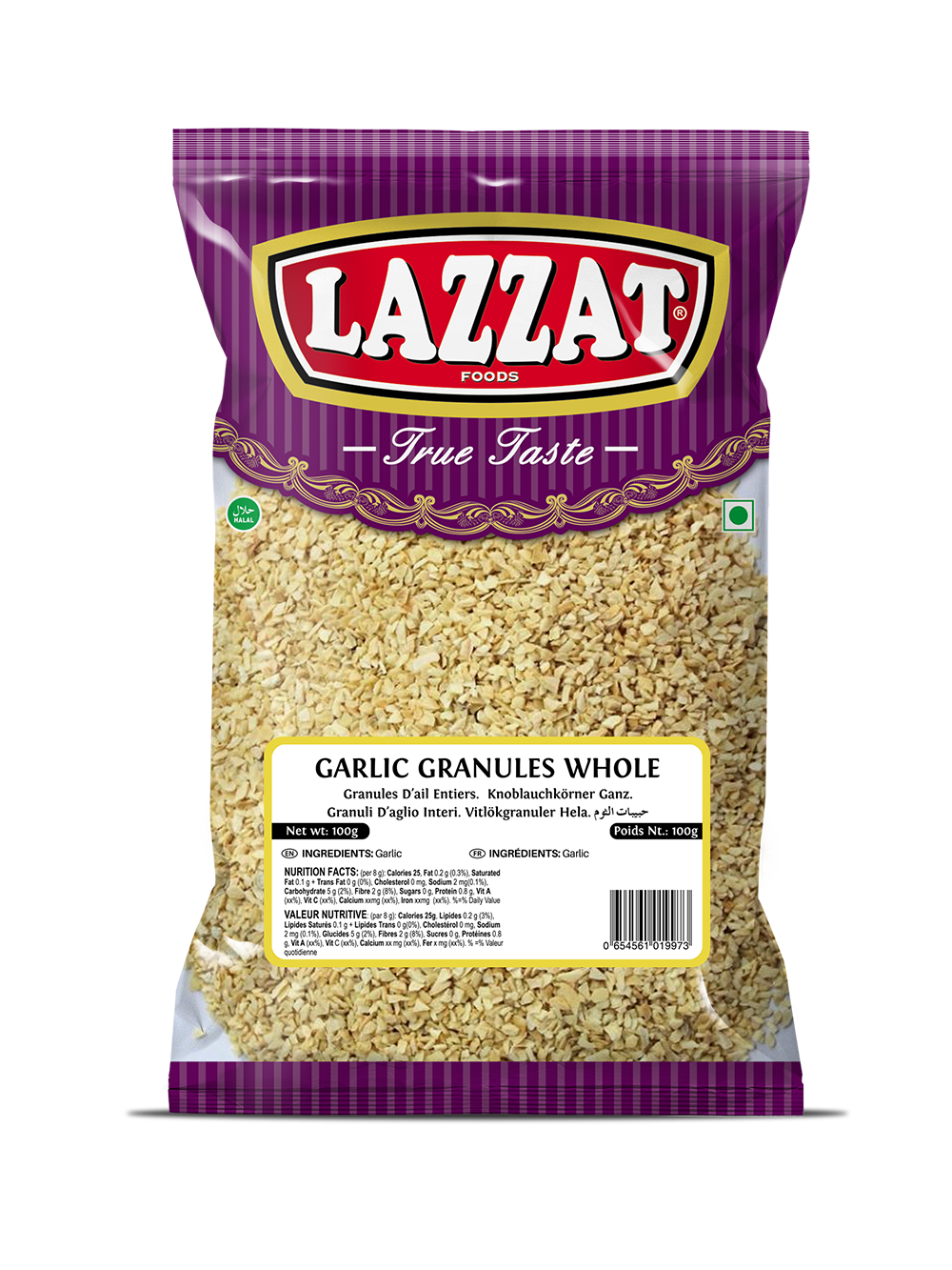 LAZZAT - 整顆大蒜顆粒 - 100克