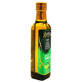 GUSTOlu -  BASIL FLAVORED EXTRA VIRGIN OLIVE OIL - 250 ml