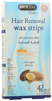 HEMANI - HAIR REMOVAL WAX STRIPS WITH ARGAN - 42 PIECES