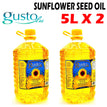 GUSTOlu - SUNFLOWER SEED OIL - 5 Ltr x 2