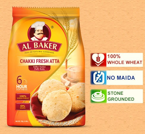 AL BAKER - CHAKKI 新鮮全麥麵粉 - 5 公斤